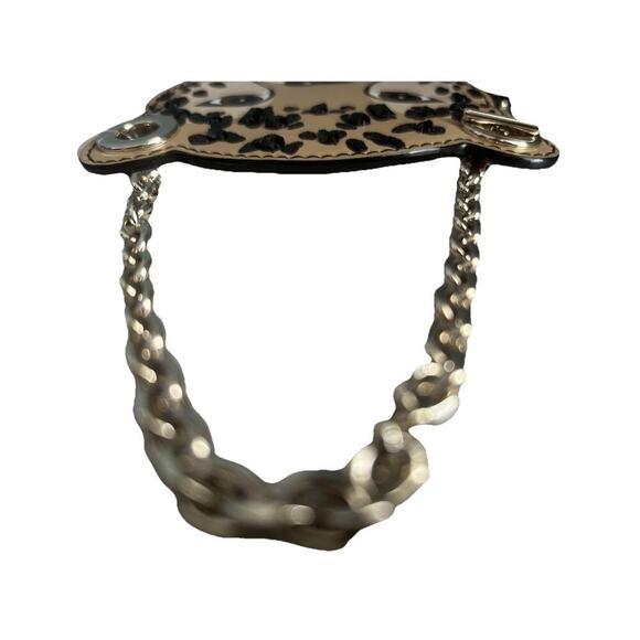 New Kate Spade Leopard Coin Purse Novelty Run Wild Black Jewel Wristlet Red Rose - Picture 6 of 11